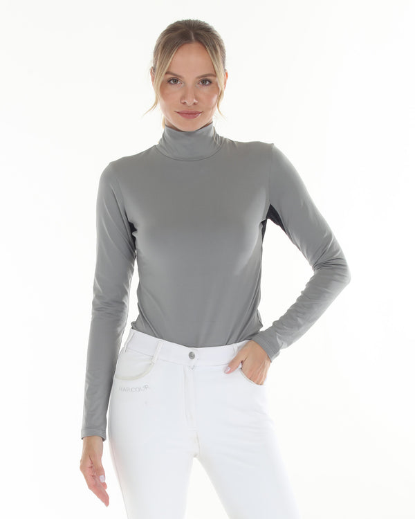 Summer mesh shirt in slate - front view