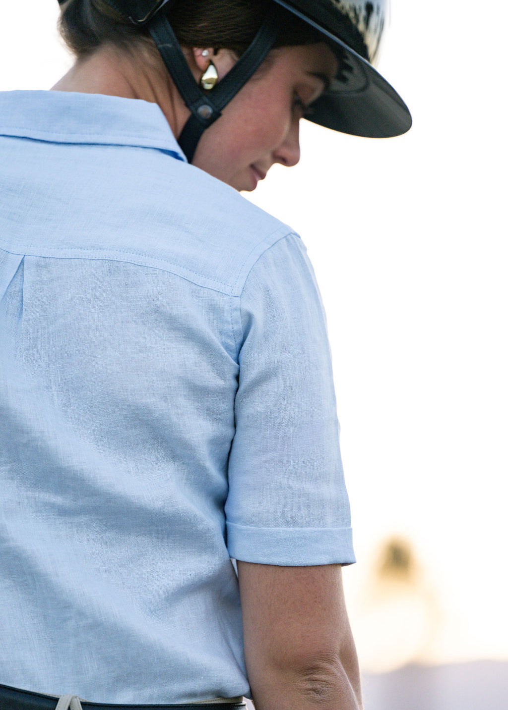 MICHELLE. 100% Linen Button Down Camp Shirt - BellEq™ Equestrian Apparel