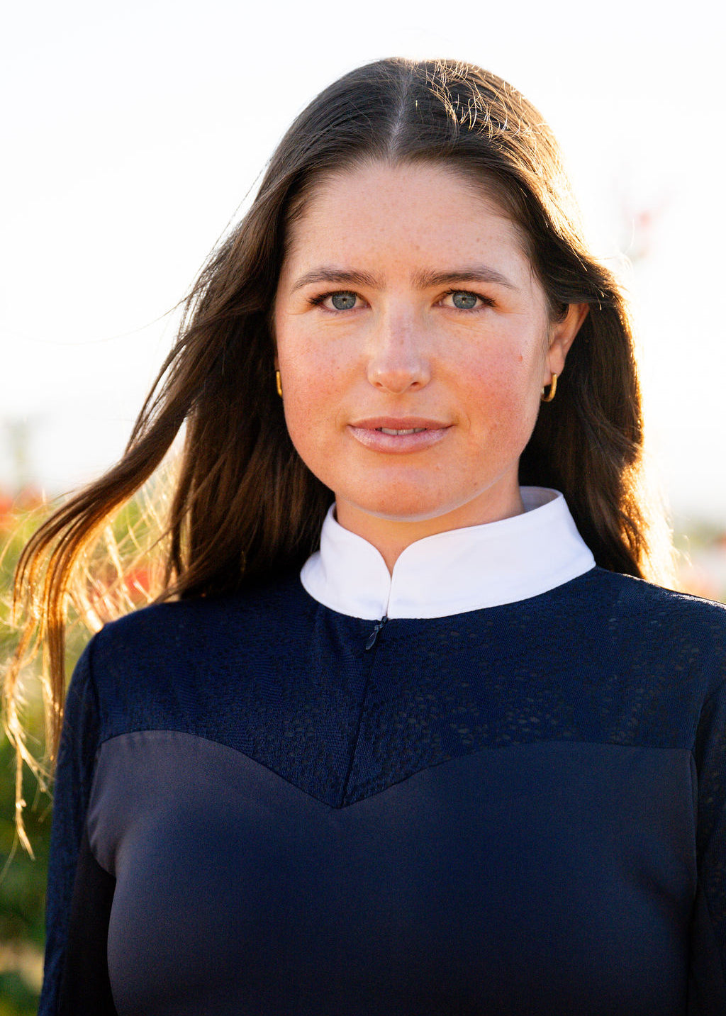 OLIVIA Short Sleeve Show Shirt with Lace Contrast - BellEq™ Equestrian Apparel