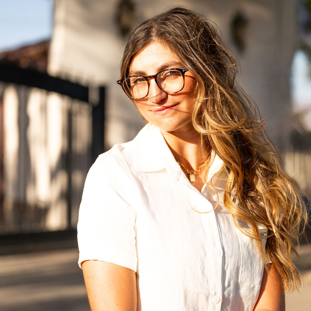 MICHELLE. 100% Linen Button Down Camp Shirt - BellEq™ Equestrian Apparel